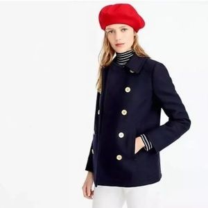 New! JCREW 2008 Andover peacoat wool Size 0 Navy
